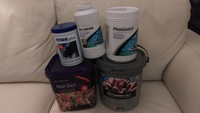 marine reef salts, Reef Foundation ABC, Rowa phos, Denitrate, PhosGuard