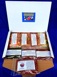 DISCUS DELIGHTS THE GOURMET FISH FOOD HAMPER. SEVEN DIFFERENT FOODS, ONE FOR EACH DAY IN EVERY PACK.