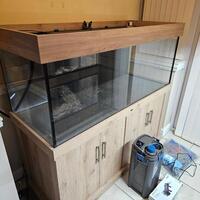 Nd tank and cabinet and setup 6 month old 5x2x2